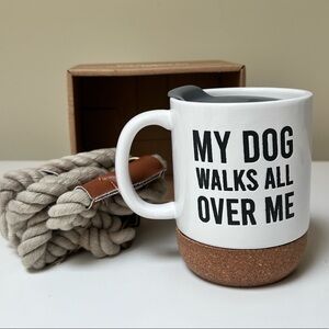 Mud Pie Dog‎ Lover Travel Mug and Leash Set. NWT.